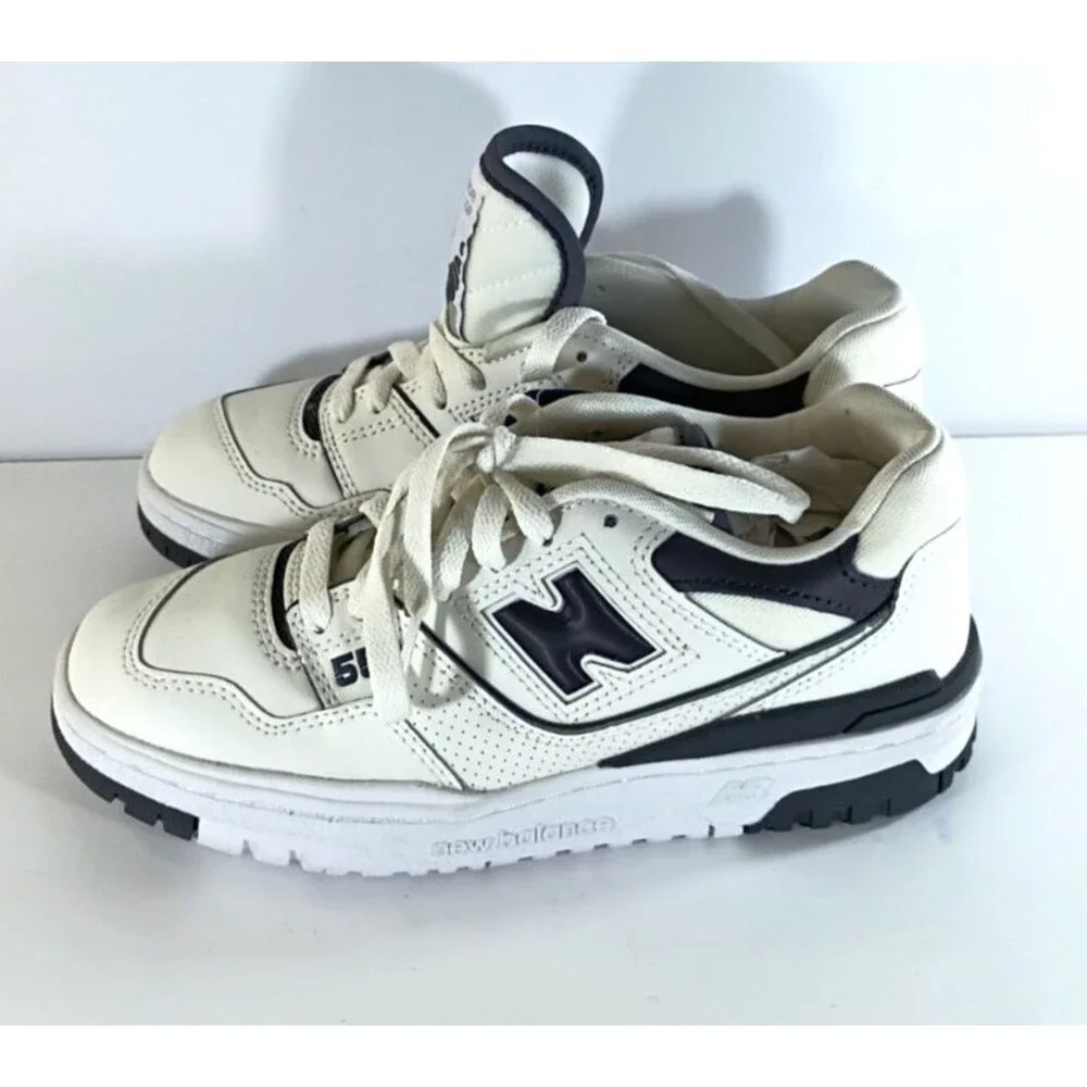 New Balance 550 Sea Salt Magnet BBW550BH Women 6.5 Wide NWT Leather Sneakers